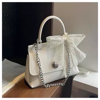 Popular bags women s large-capacity new summer versatile messenger bags casual chain commuter tote bags белый
