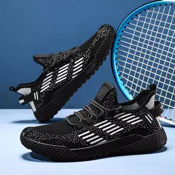 Popular breathable fly-woven mesh men s shoes summer sports shoes casual shoes student running shoes soft-soled foreign trade tide shoes 39 бежевый