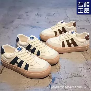 Popular Dexun thick-soled Dexun shoes women s shoes 2025 summer new retro board shoes sports thin popular white shoes 35