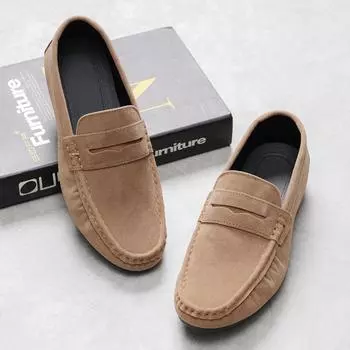 Popular Doudou shoes men s live broadcast new high-end men s casual leather shoes with one foot and lazy shoes 39
