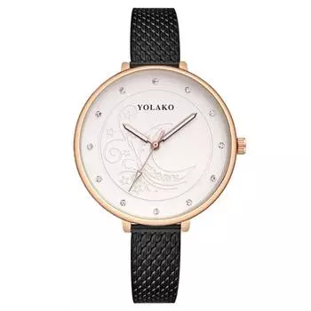 Popular European and American fashion diamond-encrusted printing women s watch women s watch plastic belt quartz watch красный