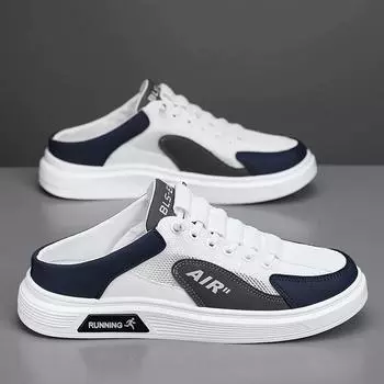 Popular Fashion Casual Shoes for Men Air Cushion Sneakers Man Lace-up Breathable Walking Trainer Male Tenis Feminino 2024 new 39 синий