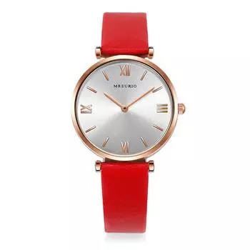 Popular fashion women s watch women s watch belt Roman pattern ultra-thin quartz watch белый