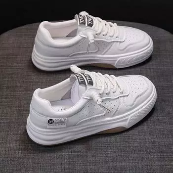 Popular flat-bottomed breathable little white shoes women s shoes 2025 spring new versatile super fire summer casual board shoes ins tide 35 зелёный