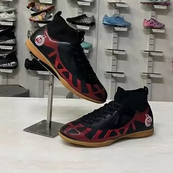 Popular football shoes high-top new long and short nail sneakers foreign trade large size boys adult sports shoes 35