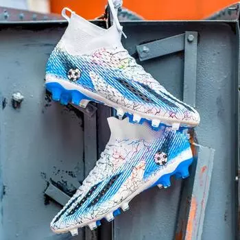 Popular football shoes men s AG long nails TF broken nails children older boys student training sports football shoes 34