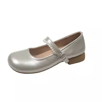 Popular French retro flat Mary Jane shoes for women s 2025 summer new one-word belt versatile single shoes with skirts to wear 35