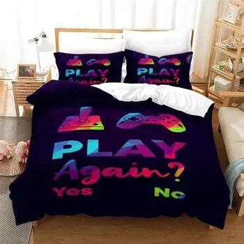 Popular Games Gamepad Bedding Set Bed Linen Duvet Cover Set Pillowcase Twin Full Queen King Comforter Cover Sets 2/3pcs 135x200cm
