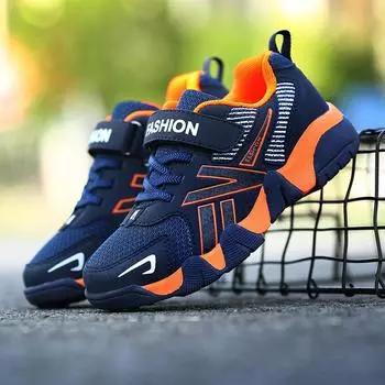 Popular leather students boys and girls summer children s breathable sports shoes middle and older children s casual basketball shoes 28