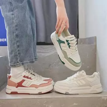 Popular little white shoes women s shoes 2024 spring new spring and autumn versatile versatile casual sports shoes 35 бежевый