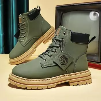 Popular Martin Boots Men s Extra Large Size 46 Men s Boots Retro British High Top Tooling Boots Leather Boots 39