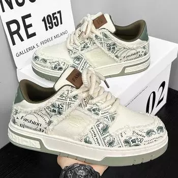 Popular men s shoes summer breathable 2025 new Korean version versatile casual mesh thick baseplate shoes Internet celebrity ins 39 озеро синий
