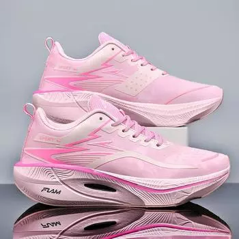 Popular mesh men s shoes fly-burning carbon board marathon running shoes are lightweight and breathable to increase height, couple sports and leisure 34