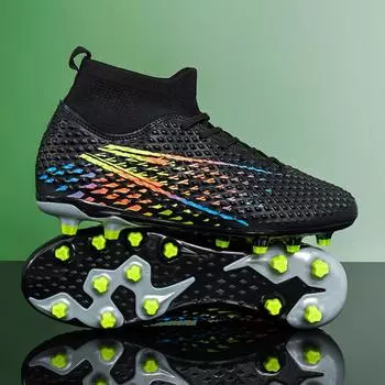 Popular new youth football shoes men s high-top long broken nails student professional training shoes Jinjiang shoes 35