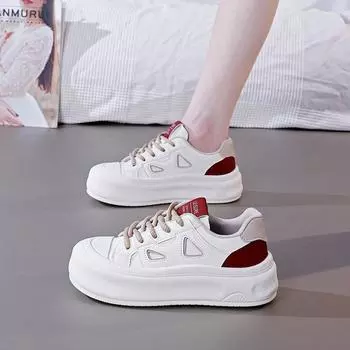 Popular popular thick-soled little white shoes women s new spring and autumn women s shoes heightening casual sports board shoes 35