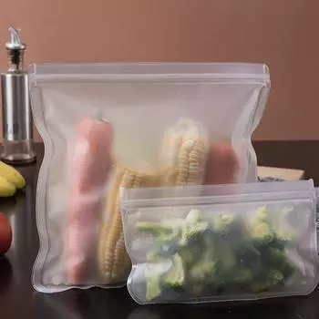 Popular preservation bag Fashion fruit and vegetable can be reused food sealed bag Fresh EVA refrigerator food storage bag plastic bag food bag S/22*13.5