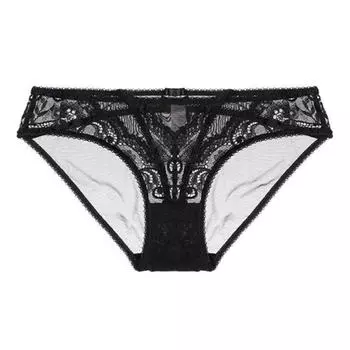 Popular sexy lace women s underwear red ultra-thin see-through low-rise briefs pure cotton crotch bottoms S