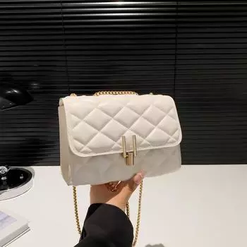 Popular small bag women s bag 2025 new versatile summer chain bag premium messenger bag белый