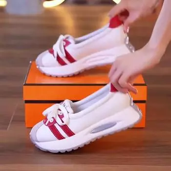 Popular sports shoes women s 2025 summer new women s shoes breathable Forrest Gump shoes versatile summer models Dexun dad shoes tide 35 красный