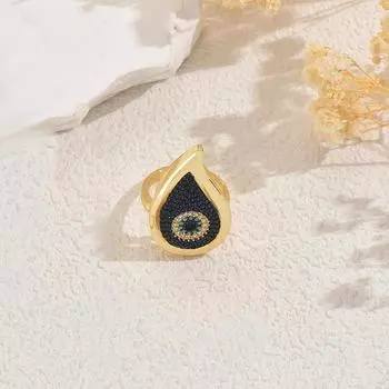 Popular Women s Earrings Necklace Set Personality Demon s Eye Hip Hop Design Ring Versatile High Long Item