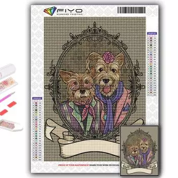 Популярная 5D Diy вышивка крестиком антропоморфные милые животные картина полная дрель набор для вышивки крестиком настенная наклейка домашний декор Full Round 20X30CM