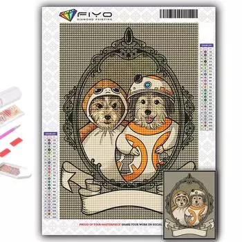 Популярная 5D Diy вышивка крестиком антропоморфные милые животные картина полная дрель набор для вышивки крестиком настенная наклейка домашний декор Full Round 20X30CM