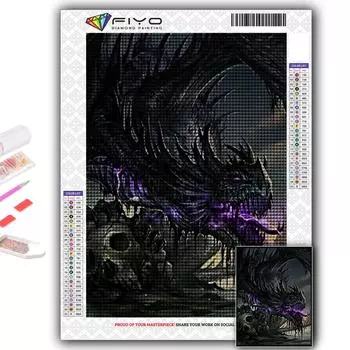 Популярная 5D Diy вышивка крестиком Европейская картина дракона полная дрель набор для вышивки крестом Наклейка на стену домашний декор Full Round 20X30CM