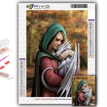 Популярная 5D Diy вышивка крестиком Игра престолов Дракон и красота живопись полная дрель набор для вышивки крестом настенная наклейка домашний декор Full Round 20X30CM