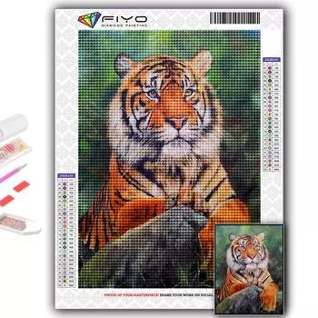 Популярная 5D Diy вышивка крестиком картина с изображением животных полная дрель набор для вышивки крестом Наклейка на стену домашний декор Full Round 20X30CM