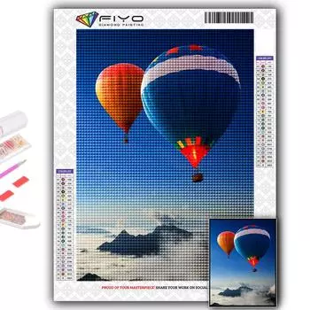Популярная 5D Diy вышивка крестиком картина с воздушным шаром полная дрель набор для вышивки крестом настенная наклейка домашний декор Full Round 20X30CM