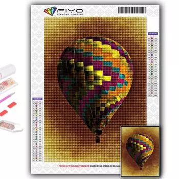 Популярная 5D Diy вышивка крестиком картина с воздушным шаром полная дрель набор для вышивки крестом настенная наклейка домашний декор Full Round 20X30CM