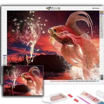 Популярная 5D Diy вышивка крестиком картина с изображением животных полная дрель набор для вышивки крестом Наклейка на стену домашний декор Full Round 20X30CM