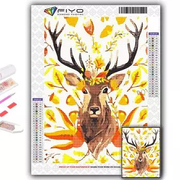 Популярная 5D Diy вышивка крестиком красочная картина с изображением оленя полная дрель набор для вышивки крестиком настенная наклейка домашний декор Full Round 20X30CM