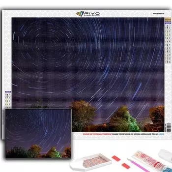 Популярная 5D Diy вышивка крестиком Метеоритный дождь картина полная дрель набор для вышивки крестом настенная наклейка домашний декор Full Round 20X30CM