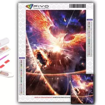 Популярная 5D Diy вышивка крестиком мифический зверь Феникс картина полная дрель набор для вышивки крестом настенная наклейка домашний декор Full Round 20X30CM