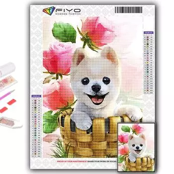 Популярная 5D Diy вышивка крестиком милые маленькие животные кошка, собака, панда картина полная дрель набор для вышивки крестом Наклейка на стену домашний декор Full Round 20X30CM
