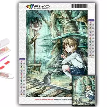 Популярная 5D Diy вышивка крестиком мультфильм милая благородная девушка живопись полная дрель набор для вышивки крестом Наклейка на стену домашний декор Full Round 20X30CM