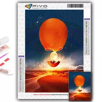 Популярная 5D Diy вышивка крестиком Полная луна картина полная дрель набор для вышивки крестом Наклейка на стену домашний декор Full Round 20X30CM