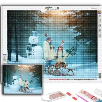 Популярная 5D Diy вышивка крестиком Рождественская елка Санта-Снеговик картина полная дрель набор для вышивки крестиком настенная наклейка домашний декор Full Round 20X30CM