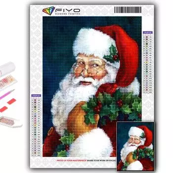 Популярная 5D Diy вышивка крестиком Рождественская елка Санта-Снеговик картина полная дрель набор для вышивки крестиком настенная наклейка домашний декор Full Round 20X30CM