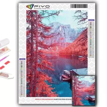Популярная 5D Diy вышивка крестиком розовая Сакура пейзажная живопись полная дрель набор для вышивки крестиком настенная наклейка домашний декор Full Round 20X30CM