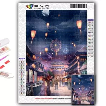 Популярная 5D Diy вышивка крестиком Thaise Lampion и цветок лотоса световая картина полная дрель набор для вышивки крестиком настенная наклейка домашний декор Full Round 20X30CM