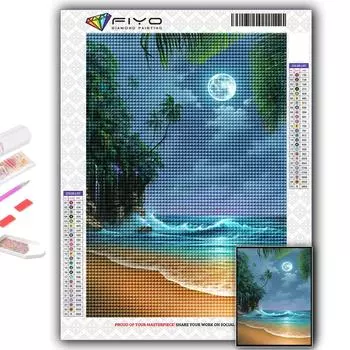 Популярная 5D Diy вышивка крестиком живописный водопад картина полная дрель набор для вышивки крестом настенная наклейка домашний декор Full Round 20X30CM
