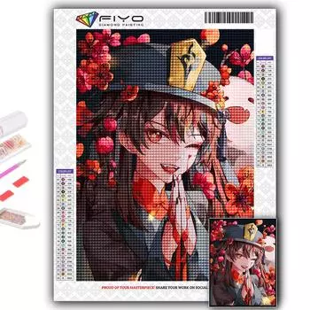 Популярная 5D Diy вышивка крестом Genshin и цветок живопись полная дрель набор для вышивки крестом настенная наклейка домашний декор Full Round 20X30CM