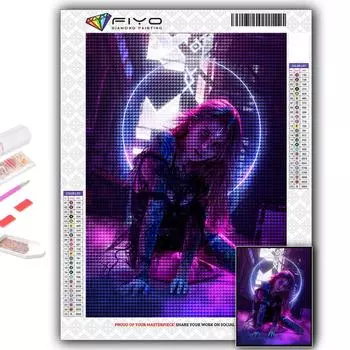 Популярная 5D Diy вышивка крестом киберпанк сексуальная художественная живопись полная дрель набор для вышивки крестом настенная наклейка домашний декор Full Round 20X30CM