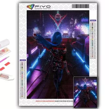 Популярная 5D Diy вышивка крестом киберпанк сексуальная художественная живопись полная дрель набор для вышивки крестом настенная наклейка домашний декор Full Round 20X30CM