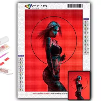 Популярная 5D Diy вышивка крестом киберпанк сексуальная художественная живопись полная дрель набор для вышивки крестом настенная наклейка домашний декор Full Round 20X30CM