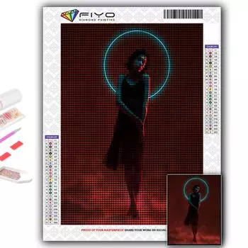 Популярная 5D Diy вышивка крестом киберпанк сексуальная художественная живопись полная дрель набор для вышивки крестом настенная наклейка домашний декор Full Round 20X30CM