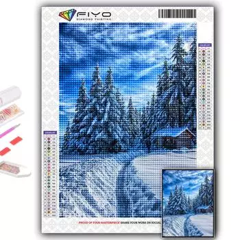 Популярная 5D Diy вышивка крестом снежная сцена картина полная дрель набор для вышивки крестом настенная наклейка домашний декор Full Round 20X30CM