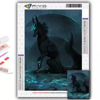 Популярная 5D Diy вышивка крестом Свирепый зверь Тигр Картина Полный набор для вышивки крестом Наклейка на стену Домашний декор Full Round 20X30CM